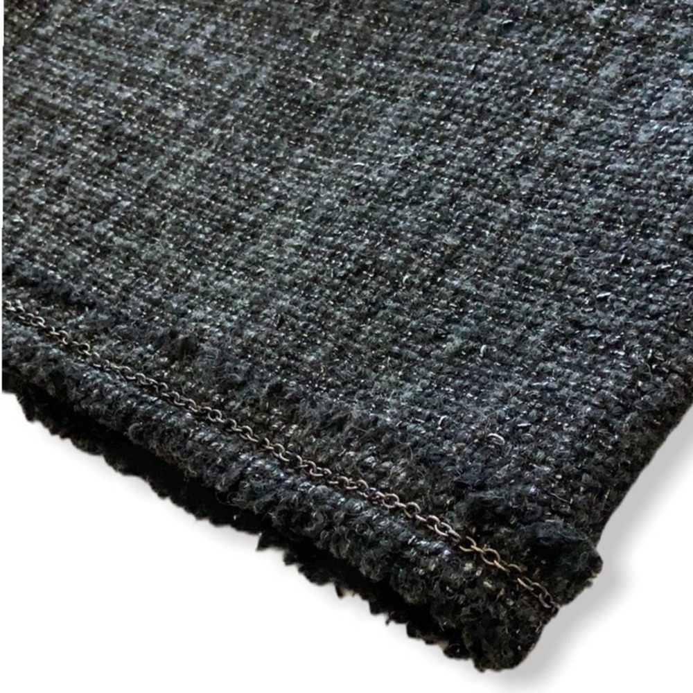 Zara Tweed Mini Skirt Dark Gray Black Size Medium - Picture 6 of 7